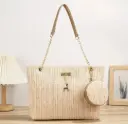 Reindeer Charm Mini Woven Bag