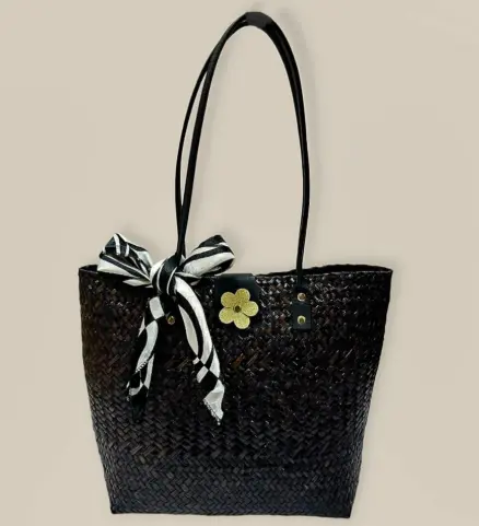 Classic Black Woven Bag