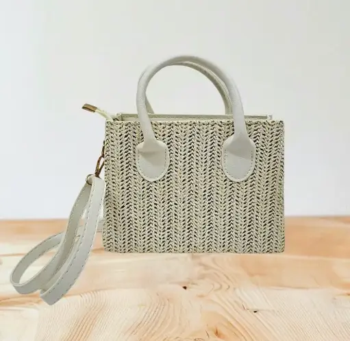 Ivory Weave Mini Bag